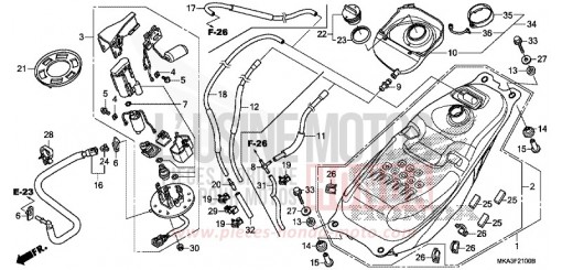 FUEL TANK/FUEL PUMP NC750XAH de 2017